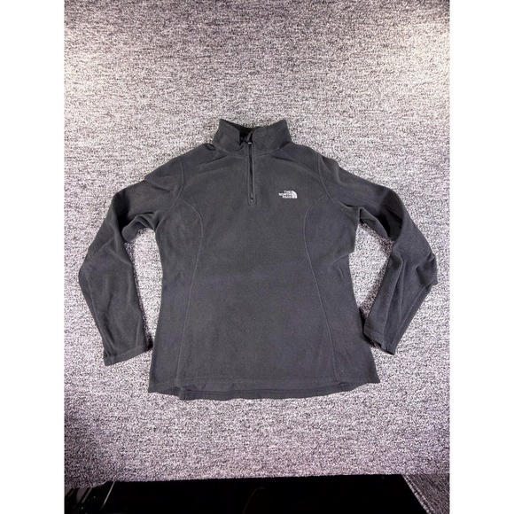 The North Face Tops - The North Face Fleece Sweatshirt Womens Medium Black Long Sleeve Quarter Zip